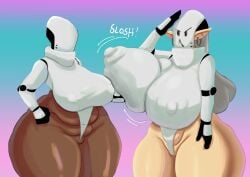 2025 2d 2d_(artwork) 2d_artwork 2girls big_breasts big_thighs breasts brown_skin brown_skinned_female disguise disguised_female ear_piercing earrings elf elf_ears elf_female elf_girl erect_nipples erect_nipples_under_bodysuit erect_nipples_under_clothes gigantic_thighs haydee haydee_(game) huge_breasts huge_thighs large_breasts large_thighs long_hair massive_thighs nintendo pale-skinned_female pale_skin princess_zelda robot robot_girl robot_humanoid salute shiny_ass shiny_breasts shiny_butt shiny_hair shiny_skin skimpy skimpy_outfit slosh sloshing_breasts the_legend_of_zelda thick_thighs thighs tight_clothes tight_clothing tool01k white_skin white_skinned_female