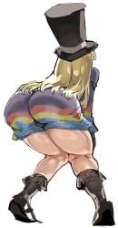 1boy androgynous ass_focus avery_(pokemon) blonde_hair bulge full_body fully_clothed game_freak huge_ass male_only nikuda2929 nintendo pokemon thighs_together top_hat