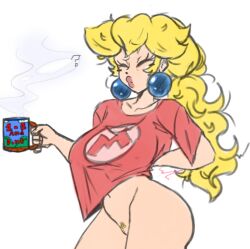 1girls ass bottomless female mario_(series) princess_peach princesskari pussy tagme theprincesskari