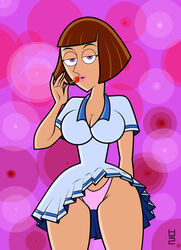 1girls big_breasts breasts cameltoe danny_phantom dlt female female_only hourglass_figure human large_breasts lollipop madeline_fenton milf school_uniform schoolgirl solo upskirt