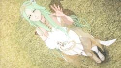 1girls 3d accessory alternate_costume bare_thighs breasts dress female female_only fire_emblem fire_emblem:_three_houses from_above green_eyes green_hair hand_on_own_chest large_breasts long_hair looking_at_viewer looking_up mature mature_female necklace nekomarusan nintendo outdoors rhea_(fire_emblem) see-through smile solo thighhighs thighs very_long_hair waving waving_at_viewer