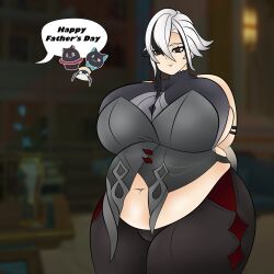 1girl 1girls arlecchino_(genshin_impact) bbw bbw_mom clothing exposed_fat_belly fat fat_female fat_girl fat_woman female female_only fully_clothed genshin_impact hoyoverse huge_belly huge_breasts ladyofparagon looking_at_viewer mihoyo mihoyo_technology_(shanghai)_co._ltd. nah overweight overweight_female snezhnaya_girls solo solo_female standing text thick_thighs tight_clothing voluptuous weight_gain wide_hips