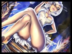 1girls 2017 bryan_lobdell building censored commission curvaceous curves curvy curvy_body curvy_female curvy_figure curvy_hips deviantart dreamworks fat_ass female giantess ginormica gts hips legs light-skinned_female light_skin mirror monsters_vs_aliens panties susan_murphy thick thick_legs thick_thighs voluptuous white_hair wide_hips