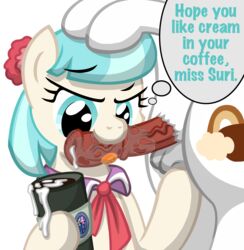 after_sex alpha_channel ball_fondling balls blue_eyes bow coco_pommel_(mlp) coffee cum cum_on_food dialog earth_pony english_text equine female feral food friendship_is_magic fur high_resolution horse horsecock licking male my_little_pony oral oral_sex original_character penis pinkie_pie_(mlp) pony saliva sex straight template93 text tongue two_tone_hair vein veiny_penis white_fur