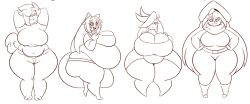 4girls allyson_(dewwydartz) bbw big_breasts breasts chubby cleavage dewwydarts dewwydartz eva(dewwydartz) female furry huge_breasts lucy(dewwydartz) tagme terra_(dewwydartz) thick_thighs wide_hips