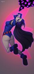 1girls ass ass_focus danderfull dc dc_comics fat_ass full_body fully_clothed leaning leaning_back multiversus rachel_roth raven_(dc) raven_(multiversus) teen_titans warner_bros warner_brothers