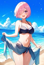 1girls ai_generated fate/grand_order fate_(series) mash_kyrielight mashu moon_mirror pink_hair shielder_(fate) shielder_(fate/grand_order) solo type-moon