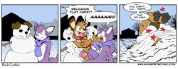 anthro canine casual collar comic dialog edit english_text feline female flat_chested furry grape_jelly_(housepets!) housepets! humanoid humor male nude peanut_butter_(housepets!) penis rick_griffin scarf snow snowman text webcomic winter