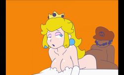 1boy 1girls animated blonde_hair breasts crown fat_man female hat human male mario mario_(series) minus8 moustache nintendo nude princess_peach princess_peach_1up_(minus8) sex straight super_mario_bros.