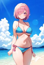 1girls ai_generated fate/grand_order fate_(series) mash_kyrielight mashu moon_mirror pink_hair shielder_(fate) shielder_(fate/grand_order) solo type-moon