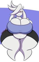 big_breasts breasts cleavage dewwydarts dewwydartz eva(dewwydartz) female furry huge_breasts slightly_chubby tagme thick_thighs wide_hips