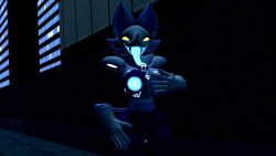 3d blue_fur breasts deltarune drooling_a_ton drooling_tongue edger female gloves imminent_sex tail tasque_manager_(deltarune) tongue_out torn_clothes vagina yellow_eyes