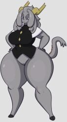 big_ass big_breasts breasts bubble_butt dewwydartz female furry huge_ass huge_breasts pseudoregalia sybil_(pseudoregalia) thick_thighs wide_hips