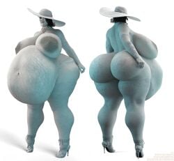 3d alcina_dimitrescu ass back_view bbw belly big_ass big_belly big_breasts black_hair breasts capcom fat female front_view grimmspring hat high_heels huge_belly huge_breasts mature_female milf mother necklace nipples nude overweight overweight_female pale_skin pregnant resident_evil resident_evil_8:_village stretch_marks thick_thighs wide_hips