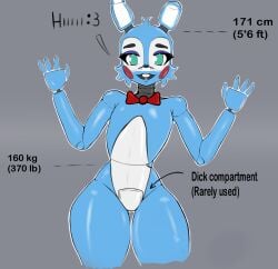 1boy animatronic blue_body bunny_ears child_bearing_hips english_text facing_viewer femboy femboy_focus femboy_only five_nights_at_freddy's five_nights_at_freddy's_2 fnaf front_view robot robot_femboy solo solo_focus solo_male tagme text thunder_thighs toy_bonnie_(fnaf) twink voluptuous voluptuous_male yomiee