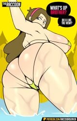 1girls ass big_ass big_breasts breasts brown_hair bubble_butt busty dat_ass dialogue fat_ass female female_only gravity_falls huge_ass huge_breasts implied_incest large_ass large_breasts looking_at_viewer looking_back mabel_pines png raccoonserver solo talking_to_viewer text thick_ass thick_thighs wide_hips