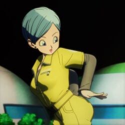 1girls 3d ass ass_focus bitch blue_hair breasts bulma_(dragon_ball_super_superhero) bulma_briefs dragon_ball dragon_ball_super female large_breasts short_hair solo