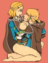 1boy 1girls blush breasts color female hylian hylian_ears implied_penetration implied_sex light-skinned_female light-skinned_male link link_(breath_of_the_wild) male nipples partially_clothed princess_zelda psychodon23 short_hair simple_background sweat tears tears_of_the_kingdom the_legend_of_zelda tied_hair zelda_(tears_of_the_kingdom)