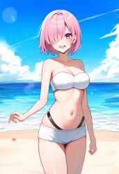 1girls ai_generated fate/grand_order fate_(series) mash_kyrielight mashu moon_mirror pink_hair shielder_(fate) shielder_(fate/grand_order) solo type-moon