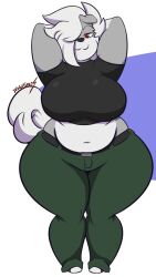 big_breasts breasts cleavage dewwydarts dewwydartz female furry huge_breasts slightly_chubby terra_(dewwydartz) thick_thighs wide_hips