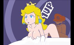 1boy 1girls 1up 1up_sex animated blonde_hair breasts crown fat_man female hat human male mario mario_(series) minus8 moustache nintendo nipples nude princess_peach princess_peach_1up_(minus8) sex straight super_mario_bros.