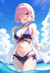 1girls ai_generated fate/grand_order fate_(series) mash_kyrielight mashu moon_mirror pink_hair shielder_(fate) shielder_(fate/grand_order) solo type-moon