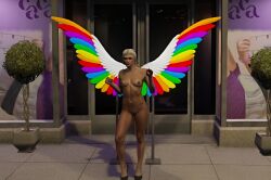 blonde_hair breasts dance eve_summers grand_theft_auto_online grand_theft_auto_v nopixel nude nude_female pride white_hair