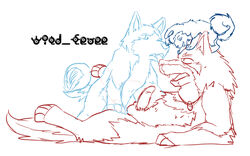 alaskan_malamute canine doodle fluffy furry furry_only gay group kagami kagami_taiga kissing kuroko_no_basuke kuroko_tetsuya male nigou no_humans penis shiba_inu siberian_husky sketch taiga taiga_kagami tetsuya tetsuya_kuroko threesome tongue unfinished wild_eevee