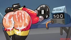 cum cum_in_pussy fempyro gas_mask infrayellow lots_of_cum pyro ripped_clothing rule_63 team_fortress_2 valve voyeurism