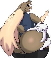 1boy 1girls ass_cleavage big_ass bubble_butt dd_(dewwydartz) dewwydarts dewwydartz female furry huge_ass hyper_ass lucy(dewwydartz) thick_thighs wide_hips