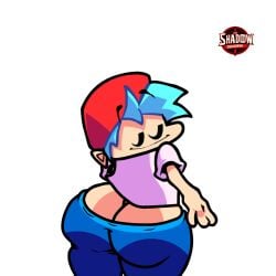 1boy ass ass_cleavage big_ass big_butt blue_hair boyfriend_(friday_night_funkin) butt butt_crack deviantart fat_ass fat_butt femboy femboyfriend friday_night_funkin fully_clothed hat huge_ass huge_butt looking_back male male_only solo theshadowsquadron thick_ass thick_butt transparent_background