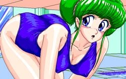 90s color d.o. female female_only game_cg green_hair hoshi_no_suna_monogatari hoshi_no_suna_monogatari_2 pc98 shima_(d.o.) solo uncensored