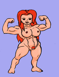 abs ass bangs biceps big_breasts breasts dwarf dwarf_female fantasy female female_only hair huge_breasts long_hair looking_at_viewer muscles muscular_female nude pose pubes pubic_hair red_hair rup_duclaire small small_areola small_nipples smile solo svenja thick_thighs thighs video_games warcraft wide_hips