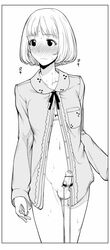 1boy androgynous blush censored clothing crossdressing erection foreskin genshiken hato_kenjirou high_resolution male male_only monochrome navel open_clothes open_shirt penis ribbon short_hair solo sweat testicles vibrator vibrator_on_penis yn_red