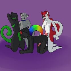 anthro canine foursome furry furry_only gauge_malamute gay ginsanada group group_sex husky inazuma_okami male male_only mewtwo nathyrin nexus54 nintendo no_humans oral orgy pokemon pokemon_(species) sex spitroast video_games wolf