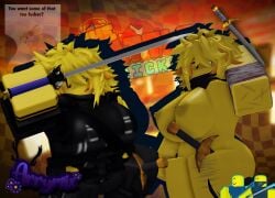 2girls 3d arrymix breasts brigand_battler_(the_battle_bricks) meme_in_the_background reference_image roblox roblox_game robloxian self_upload sword_battler_(the_battle_bricks) tagme the_battle_bricks watermark