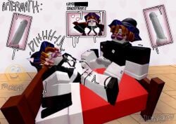 3d bacon_hair cum cum_drip dominant_male femboy maid_outfit penis precum_drip reaction_image roblox roblox_avatar robloxian tagme watermark yaoi