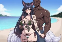 1boy 1boy1girl 1girl1boy 1girls about_to_be_raped about_to_have_sex abs africa_tattoo african africanized ahri ahri_(league_of_legends) ai_assisted ai_generated animal_ear_fluff animal_ears arm_tattoo bald beach beach_background bikini black_hair blacked blacked_asian blacked_female blacked_tattoo blush breast_tattoo breasts cheating chest_tattoo cleavage cloud collarbone cowboy_shot cuck cuckold cuckold_pov cuckolding dark-skinned_male dark_skin day english_text faceless_male flag_bikini forced forced_sex holding_hands inminent_sex interracial large_breasts league_of_legends league_of_legends:_wild_rift long_hair looking_at_viewer muscular muscular_male navel nay_juno netorare netorase ntr outdoors pan-african_flag pan-african_flag_bikini pants parted_lips riot_games sexy sexy_pose shoulder_tattoo smile snowbunny swimsuit tail tattoo toned toned_female vastaya violation yellow_eyes
