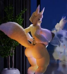 anthro beige_hair big_ass big_breasts big_forearms big_tail black_sclera blue_eyes bob_cut breasts cone_nipples countershade_torso countershading cream_hair dipstick_ears dipstick_tail female fennec fennec_fox fennec_girl fluffy_tail fox_ears fox_girl fox_tail gradient_fur gradient_tail gvnware huge_breasts huge_nipples large_breasts long_ears medium_hair nipple_bulge pale_body patreon perky_ears snout tagme tail taomon_(dogzeela) thick thick_legs thick_nipples unusual_anatomy white_fur yellow_fur