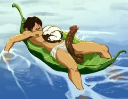 avatar_the_last_airbender clingyhyena gay hairy_cock hairy_male huge_cock loincloth loincloth_aside pubes saggy_balls screenshot_edit sleeping sokka stray_pubes tan_skin