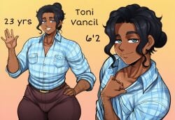 1boy 1femboy 1male 1man ai_generated black_hair blue_eyes built curvy curvy_figure dark-skinned_femboy dark-skinned_male dark-skinned_twink dark_skin femboy hairbun hairy_arms handsome handsome_man jonnidabun male_only muscular muscular_femboy muscular_male muscular_thighs novelai oc original original_character penis_bulge remastered thick_thighs thighs toni_(jonnidabun) voluptuous voluptuous_body