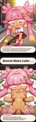 1boy 1girls ai_generated bedroom before_and_after before_sex blush blush_lines breasts breasts_apart comic cookie_run cookie_run_ovenbreak deep_penetration dialogue english_text horny horny_female legwear legwear_only looking_at_viewer mind_break missionary_position moaning moaning_in_pleasure money naked ohogao on_back on_bed orgasm orgasm_face outdoors pink_eyes pink_hair pov pov_male prostitute prostitution school_uniform schoolgirl shy skirt slutty_female stomach_bulge strawberry_stick_cookie street strong_thrust sunlight tagme text vaginal_penetration vaginal_sex