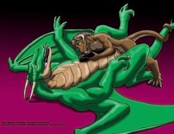 2003 anal anthro claws dragon erection feral horn jumell licking male oral penis scalie tongue tongue_out wings yaoi