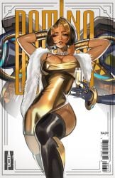 armpit_peek arms_behind_head arms_up arts_of_paloma bare_arms bare_thighs big_breasts black_thighhighs breasts brown_skin brown_skinned_female champagne champagne_glass cleavage cleavage_overflow covered_armpit domina dress drink drinking_glass fancy fur_scarf glass gold gold_dress golden_dress hands_behind_head hips holding_drink indian indian_female large_breasts overflowing_breasts overwatch pearl_necklace robotic_arm short_hair short_hair_female small_waist thick_thighs thighhighs thin_waist tight_clothes tight_clothing tight_dress vaira_singhania wide_hips