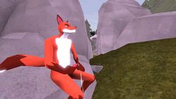 2014 3d animated anthro balls canine canine_penis cum cumshot erection fox fox_scout fur furry knot male male_only masturbation nude open_mouth orgasm penis smile solo source_filmmaker team_fortress_2 toasterking tongue