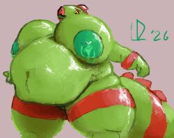 aeromorph aircraft anthro areola belly big_belly big_breasts bloonarius_the_inflator bloons_tower_defense breasts female genitals green_body huge_belly huge_breasts huge_thighs living_aircraft living_airship living_machine living_vehicle lizardsquared low-angle_view machine ninja_kiwi nipples no_source nude open_mouth solo standing tail thick_thighs vehicle vulva wide_hips