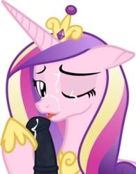 20pixels alicorn alpha_channel cum equine female feral friendship_is_magic fur hair horn licking male messy multicolored_hair my_little_pony penis pink_fur princess_cadance_(mlp) purple_eyes straight tongue wings