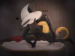 2girls black_body blush blush_lines blushing_female bug bug_girl chinese_text dialogue hearts hollow_knight hollow_knight:_silksong hollow_knight_(franchise) hornet_(hollow_knight) hot_tub lesbian_sex penetration pussy pussy_juice sauna shakra_(hollow_knight) shakra_(hollow_knight:_silksong) spider spider_girl tail_penetrating tail_penetration team_cherry yuri