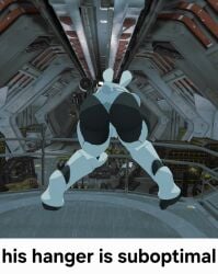 alien alien_girl bent_legs bent_over caption captioned date full_armor helldivers helldivers_2 helmet illuminate_(helldivers) judgemental large_ass large_breasts meme_caption missiles spaceship squid thicc_thighs vrchat vrchat_avatar white_armor
