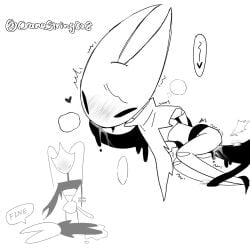 2girls blush blush_lines blushing_female bug bug_girl cranestring828 dialogue heart hollow_knight hollow_knight:_silksong hollow_knight_(franchise) hornet_(hollow_knight) lesbian_sex pussy pussy_juice shaking shakra_(hollow_knight) shakra_(hollow_knight:_silksong) spider spider_girl team_cherry tentacle tentacle_in_mouth tentacle_in_pussy tentacle_sex yuri